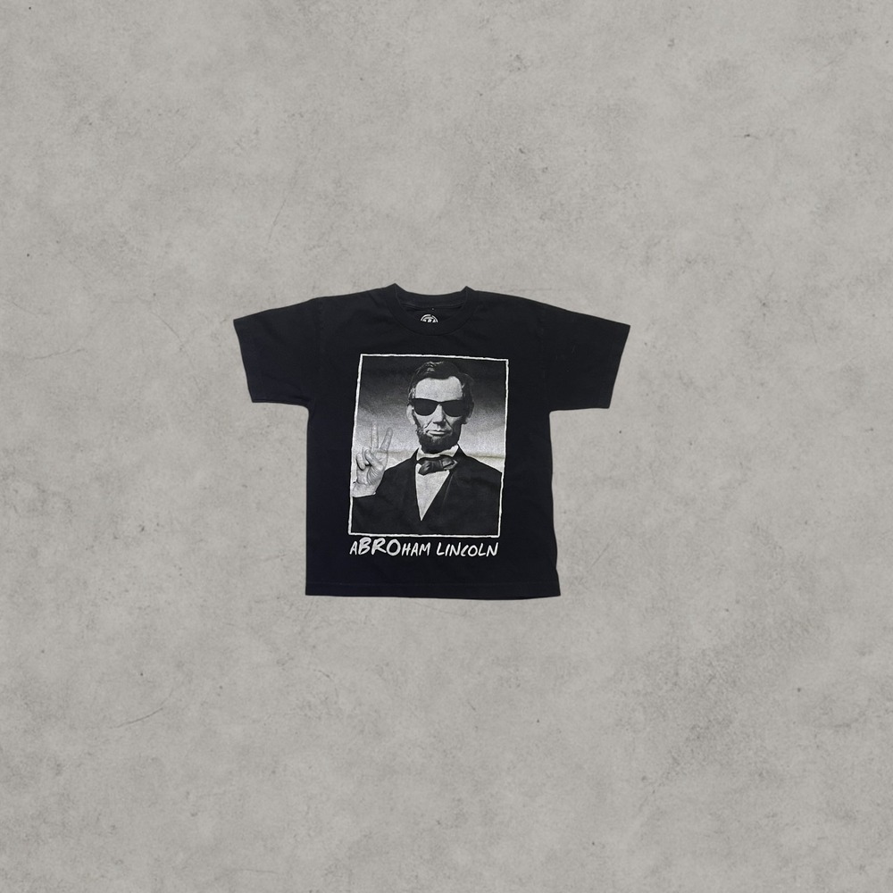 Hybrid Tees Abroham Lincoln Graphic T-Shirt Black Mens Medium Funny History Tee